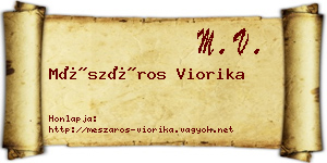 Mészáros Viorika névjegykártya